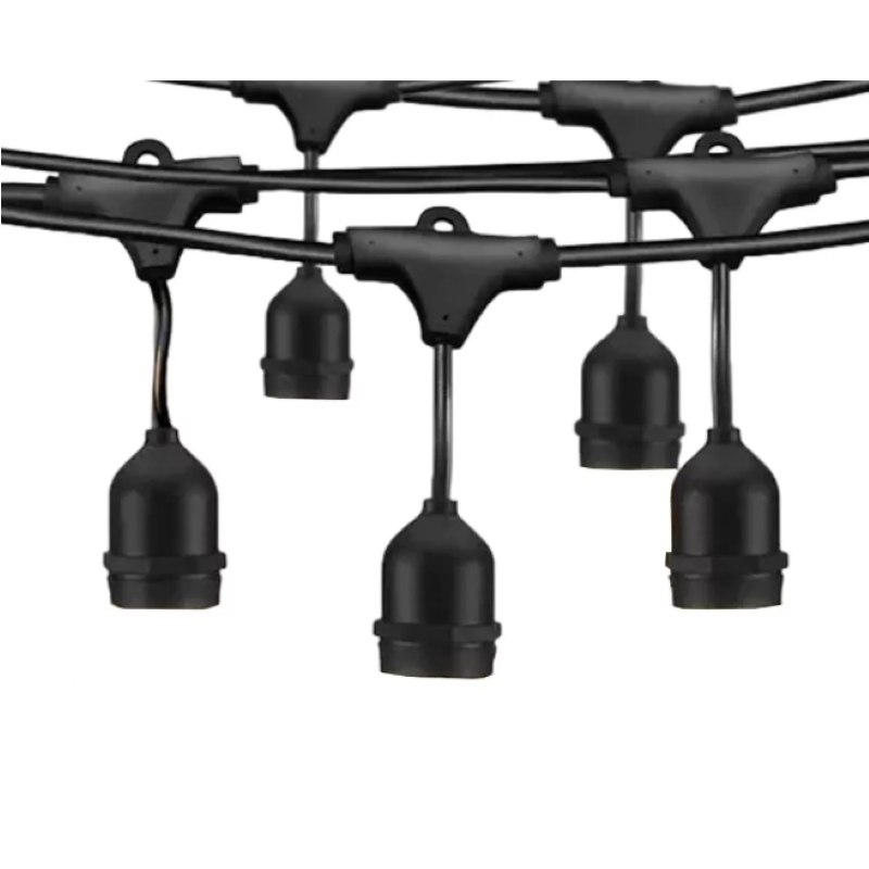 Varal de Luzes 50mt com 50 Soquetes Elegomes