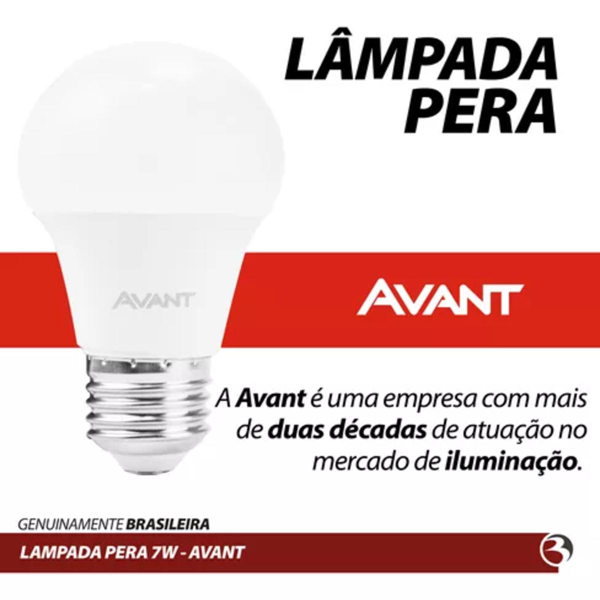 LÂMPADA LED BULBO 7W E27 BIV 6500K PAK C/ 03UN - AVANT