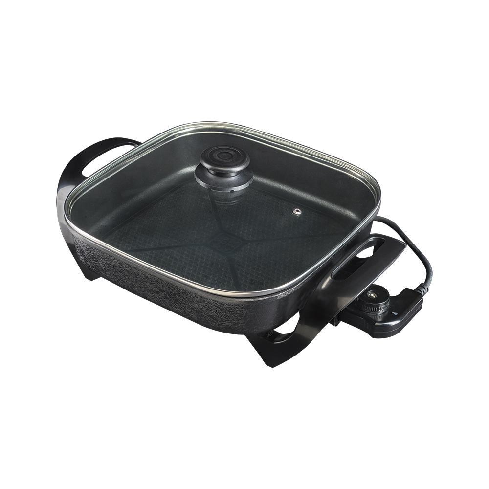 Panela Elétrica Mangiare 30cm Quadrada 1500W Preto 220V - Agratto