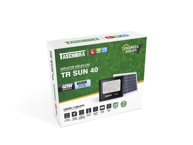Refletor Led Solar Tr Sun 40w 6500k PT - Taschibra