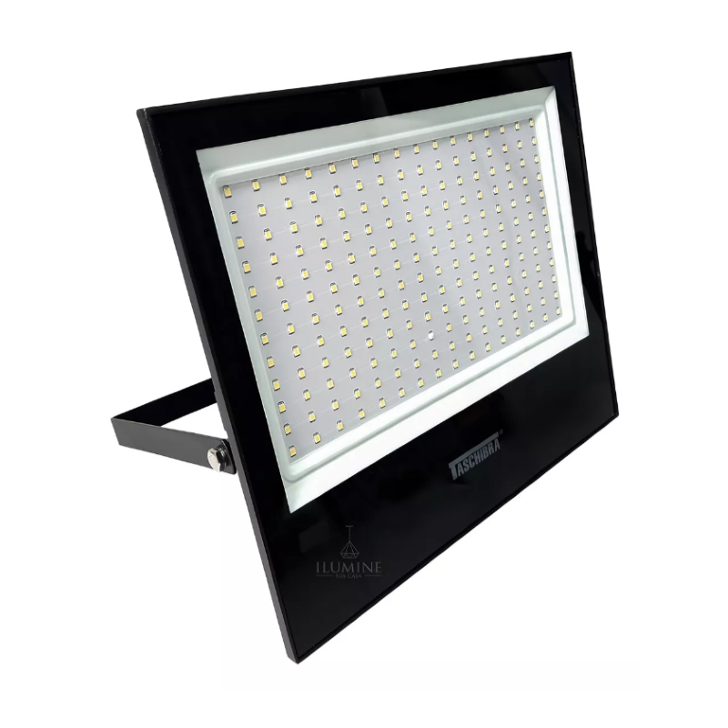 Refletor Led Slim 200W 6500k Bivolt Preto Taschibra