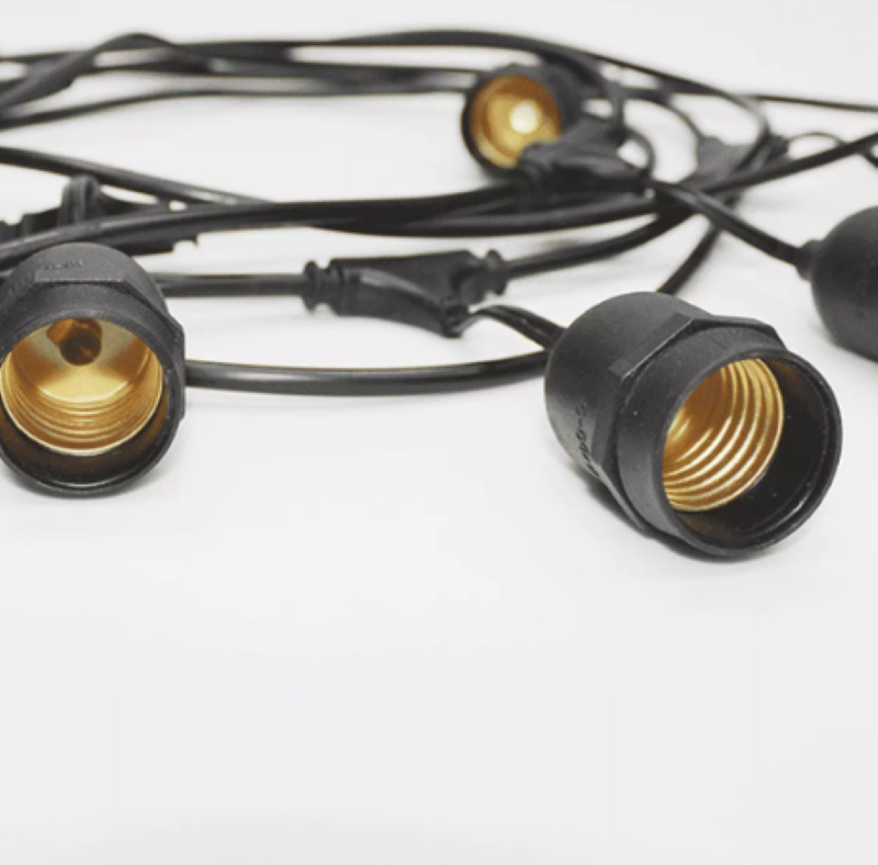 Varal de Luzes 50mt com 50 Soquetes Elegomes