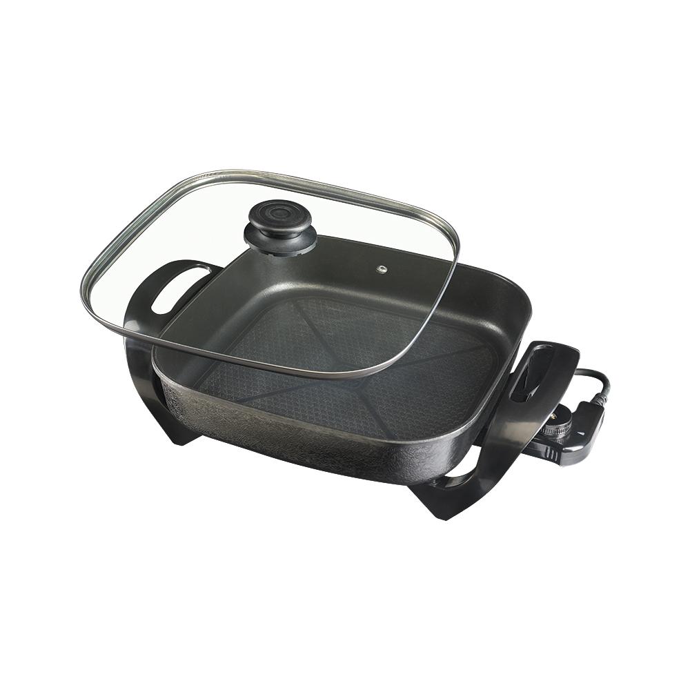 Panela Elétrica Mangiare 30cm Quadrada 1500W Preto 220V - Agratto