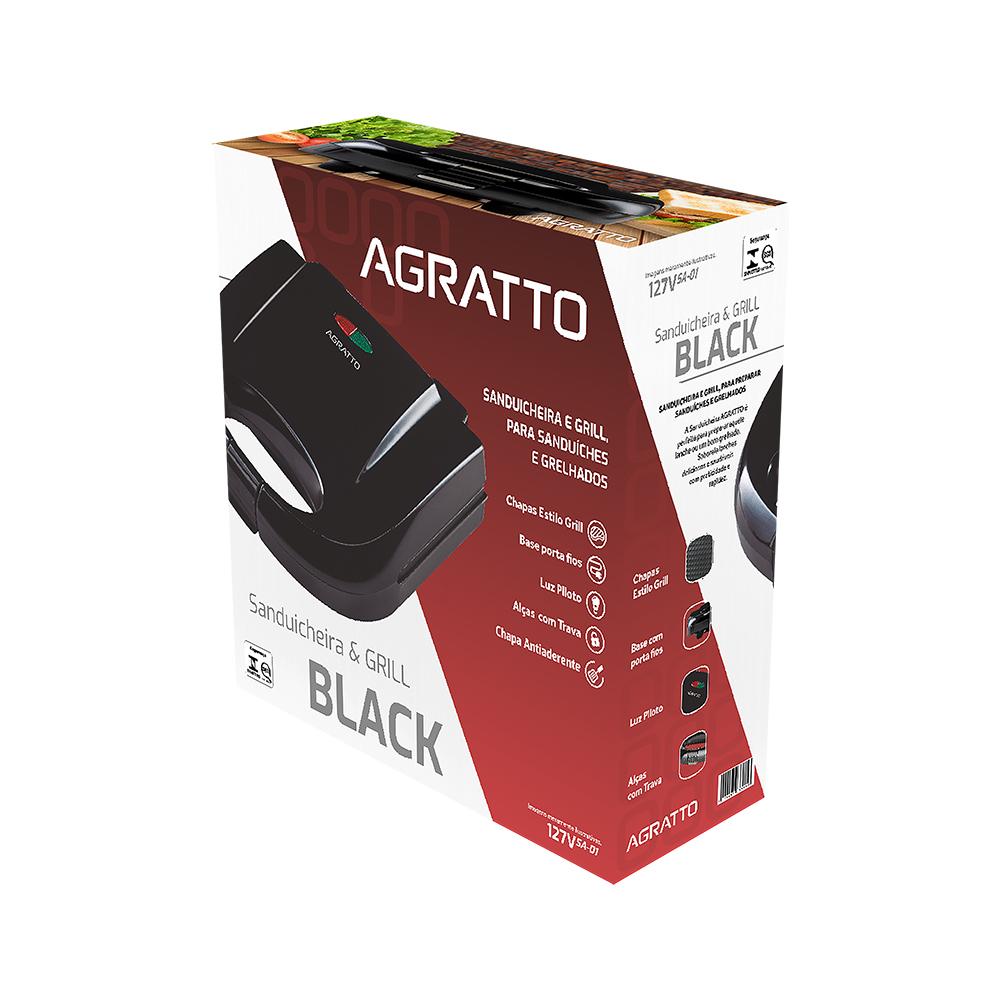 Sanduicheira Black 750W 220V - Agratto